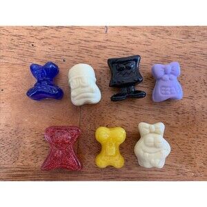 Vintage Crazy Bones Small Gogos Mixed‎ Color Lot Classic 7 Piece Total